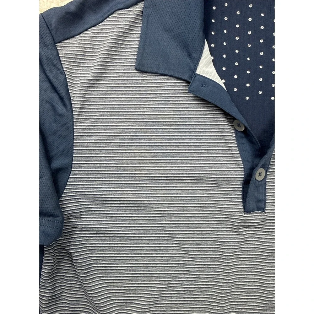 adidas Climachill Men's Polo Shirt Blue/Gray S Short Sleeve Golf‎ Breathable